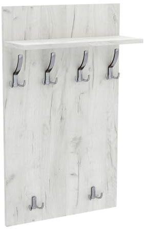 AKKE Garderobenpaneel, Wandgarderobe, PVC Maxi, Weißes Craft, 120cm x 60 cm
