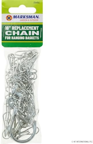 BARGAINS-GALORE 2 Packs Of 16 Hanging Chain Hooks - Replacement Chains, Ideal For Outdoor Flower Hanging Baskets | Strong & Durable, Garden Flowers, Decoration | Galvanised Hanging Bracket Chain