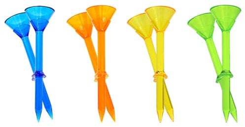 RUDFUZ Big Cup Plastic Golf Tees PC Material Is Super Durable 3-1/4 Golf Tees 10 Pack Stability Tees Reduced Friction & Side Spin