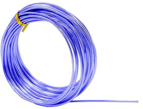 12 Gauge Aluminum Craft Wire, 2mm Thick, 10m Length, for Modeling, Weaving and Jewelry Making, Blue