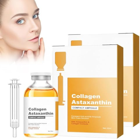 2Pc Colágeno Astaxantina Ampolla Lifting,Astaxantina Colágeno Gel Ampolla,Ampolla Lifting Hidratante,Sérum Facial De Colágeno,Ampollas De Elevación De Colágeno,Aprieta La Piel Y Reduce Las Arrugas