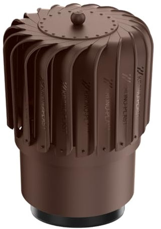 KRONO-PLAST Kaminaufsatz FLATLINE ROTO Fi 200 + REDUKTION (Braun)
