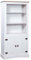 Willood Buffetschrank Mexiko-Stil Kiefernholz Kiefer Schrank Corona Bücherregal Vitrine Standvitrine Highboard Kommode Anrichte Weiß 80x40x170 cm