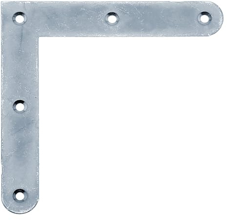 Alberts 823610 Eckwinkel mit abgerundeten Enden | galvanisch blau verzinkt | 120 x 120 x 20 mm | 20er Set
