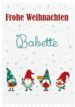 Herz & Heim® personalisierter Eiskratzer/Kunststoff/verschiedenen Motive / 10 cm x 14 cm (Wichtel)