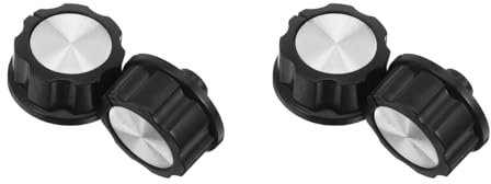 ULTECHNOVO 4pcs Replacement Oven Control Switch Knobs Fit for Rangemaster Electric Stove BBQ Air Fryer Pressure Cooker Timer Knobs