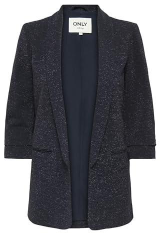 ONLY Onlelly-Alya Life L/S Glit Blazer TLR, Cielo Notturno, 42 Donna