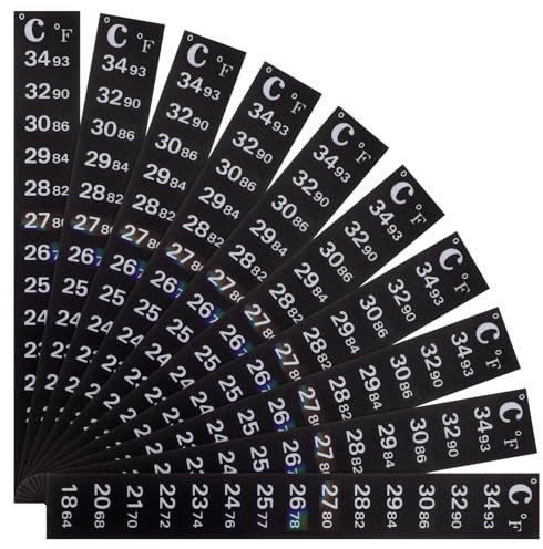 10Pcs Stick Am Thermometerstreifen - Klebstoff Aaquarium Digitale Temperaturaufkleber Für Weinbierfischtank