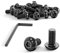 Wavanta M4 Bolts, M4 x 8mm Button Head Screws, Allen Socket Bolts Screws, Carbon Steel 10.9 Grade, Black Oxide Finish, Pack of 20