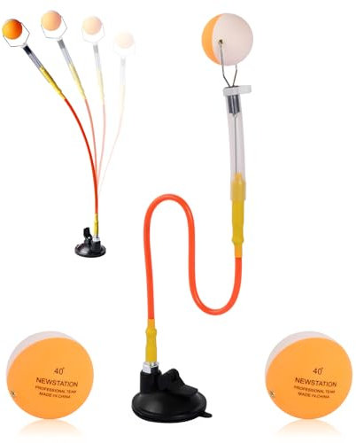 KYSUN Tischtennis Trainer, Ping Pong Tischtennistrainer Feste Rapid Rebound Ball Clip Trainingsmaschine, PVC-Justierbarer Tischtennisball Sauger Training Ball Trainer, für Tischtennis-Training