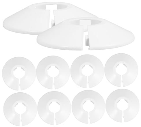 DECOMELODY Cache-Tuyau Décoratif en Plastique 22Mm pour Radiateur et Évier Facile à Installer et Élégant Lot de 10 Utilisation Polyvalente pour Plomberie