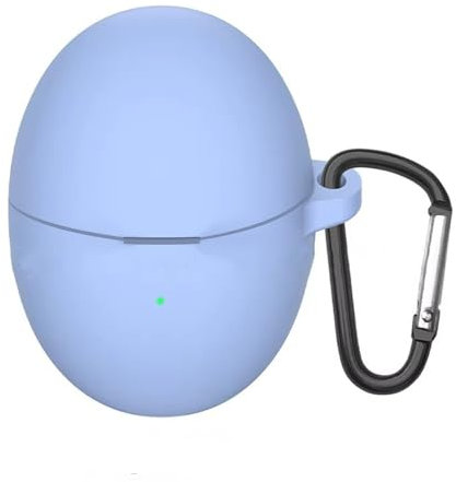 AKABEILA Custodia compatibile con Huawei FreeBuds 6 Custodia di ricarica wireless spessa in morbido silicone liquido con moschettone per auricolari LED visibile