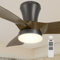 Epochglo Ventilador de Techo con Luz, 80CM, 3000K-5000K Regulable, 7 Velocidades, Aspas Reversible, 2200LM Ventiladore de Techo y Mando, DC Silencioso Temporizador Memoria, para Dormitorio, Madera