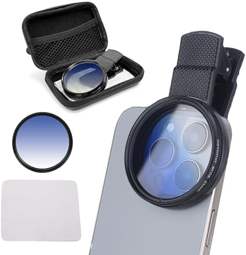 52 mm CPL Filter, Universell Handykamera CPL Filter Objektivset, Objektivset Universell Handykamera, Clip Polarity Filter Kompatibel Mit iPhone, Samsung, Android -Smartphones