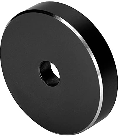 Ejoyous Schallplatten Adapter 45 RPM, Plattenspieler Adapter Klemmadapter Stabiler Lauf für große Lochplatten Schallplattenspieler Adapter, für die meisten großen Lochplatten (Black)