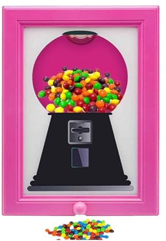 Handy-Candy Frame Dispenser 21.1x29.8x2.7cm Acrylic Candy Dispenser Picture Hanging Candys Frame, Wall Mounted Dispensers Sweet Dispensers Machine, Candy-Dispenser Frames Fast Distribution Candies