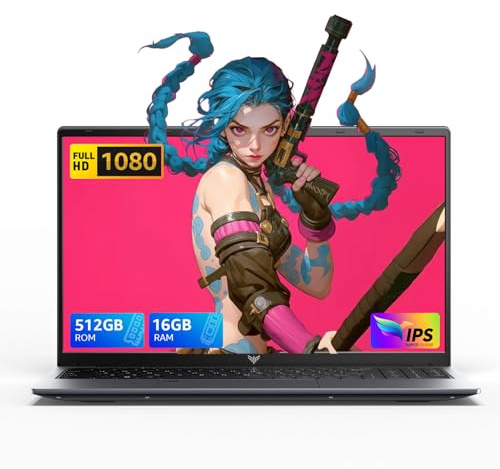 ACEMAGIC Computer portatile LX15 2025, display FHD da 15,6 pollici (1920 x 1080), processore Intel N97, RAM DDR4 da 8 GB, SSD da 512 GB, Windows 11 Pro, Wi-Fi 5, piega a 180°, ideale per lavoro e