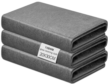 YXBWM Lint-Free Streak-Free Magic Glass Cloth – Super Absorbent Cleaning Towel for Crystal Clear Windows, Mirrors, Glasses, Delicate Surfaces, Scratch-Free & Lintless, Perfect for Home & Car(20*30cm)