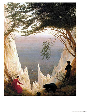 1art1 Caspar David Friedrich Poster Die Kreidefelsen Auf Rügen, 1818 Kunstdruck Bild 72x57 cm