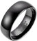 JewelryWe Schmuck 8mm Breite Glänzend Wolframcarbid Herren Damen Ring Jahrestag Verlobung Hochzeit Band Schwarz Klassik Dom Größe 57