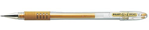 Pilot G1 Grip Gel Pen 0.7 mm Line 0.5 mm Ballpoint Pens Pack of 12 Gold