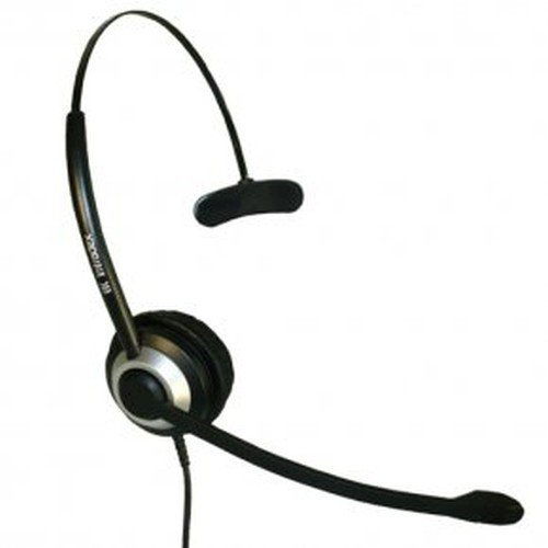 Imtradex BasicLine TM Headset monaural/einohrig für AVM Fritzbox Telefon, kabelgebunden mit NC, ASP und QD-Stecker
