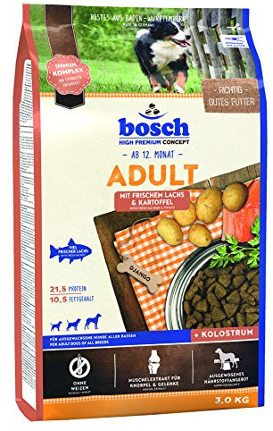 Bosch Hundefutter Adult Lachs und Kartoffel, 4er Pack (4 x 3 kg)