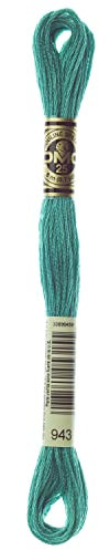 DMC 6-Strand 12-Pack Embroidery Cotton Floss, Medium Aquamarine