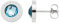 JEWELS BY LEONARDO Damen Ohrstecker hellblau Matrix Edelstahl/silberfarben Glas Schliff Facette 015785