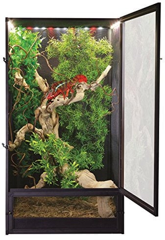 Zoomed NT-15E ReptiBreeze Deluxe 41 x 41 x 76 cm - Alumnium-Gaze-Terrarium inklusiv LED-Beleuchtung