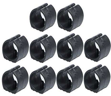 sourcing map 10pcs Patin Pied Chaise Tube Rond Embout Tube Pied Table Fauteuil Tampon Meuble Plastique U Forme Ronde 20mm Dia