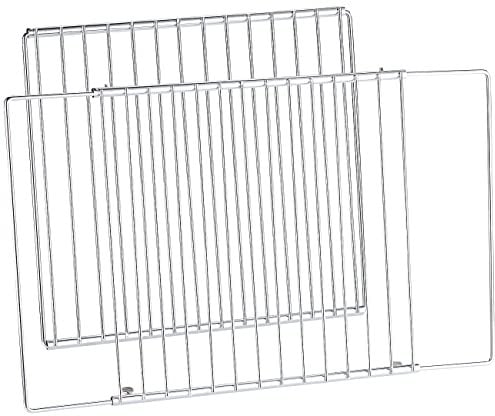 Rosenstein & Söhne Ofenrost: 2er-Set Universal-Backofenroste, ausziehbar von 35-61 cm, 32 cm tief (Grillrost ausziehbar, Gitterrost, Kühlschrank)