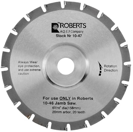 Roberts 10-47-6 20-Tooth Carbide Tip Saw Blade for 10-55 Jamb Saw, 6-3/16-Inch
