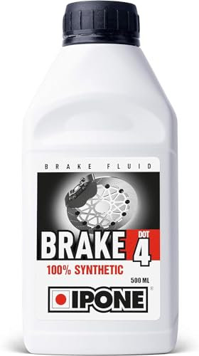 IPONE – Brems- und Kupplungsflüssigkeit – Brake Dot 4 – Vollsynthetisch – Trockensiedepunkt 270°C, 500ml