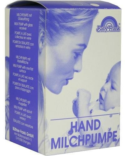 MILCHPUMPE FRANK Hand m.Auffangbeh.Glas m.Abl. 1 St