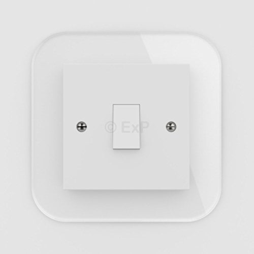 Expression Products Single Light Switch or Plug Socket Back Plate Finger Surround Panel Clear Free Trolley Token Material Sample Included per Shipment