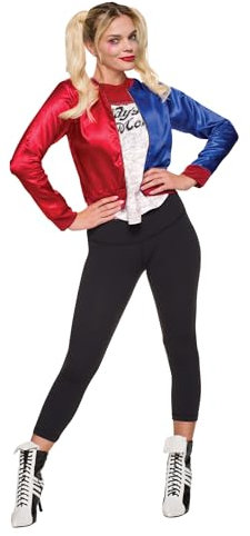 Rubies 820078 Kit de Disfraz para Chicas de Harley Quinn, Multicolor, Talla L