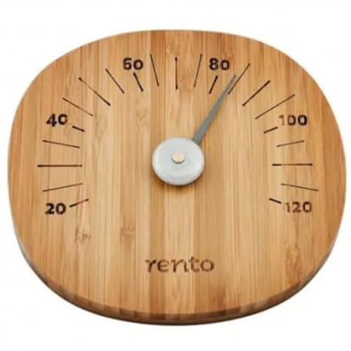 Rento Desineo Bamboo - Thermometer, Saunathermometer - Bambusholz - von 20-120 Grad Celsius