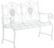 CLP Gartenbank Punjab, lackiertes Eisen, antik, Landhaus-Stil, Nostalgie, ca. 120 x 50 cm, Farbe:weiß