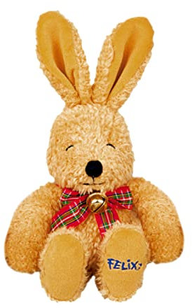 Die Spiegelburg - Plüsch-Felix - ockerfarben (ca. 40 cm) - 5347, Kuscheltier Hase mit Glöckchen, Plüschtier zu der Briefe von Felix Buchreihe, Geschenk für Kinder