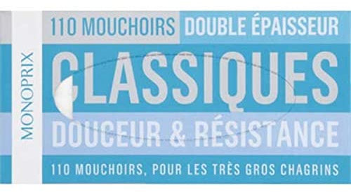Monoprix Mouchoirs classiques double épaisseur douceur & résistance - La boite de 110