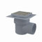 Bodenablauf 150x150 Anschluss DN 110 Waagerecht Edelstahl extra flach Duschablauf Badeablauf