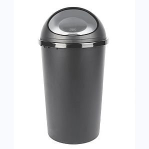 SILVER/ PLATINUM BULLET BIN / DUSTBIN / RUBBISH BIN / FOR KITCHEN / BATHROOM / LIFT TOP. by TONTARELLI
