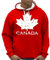 Coole-Fun-T-Shirts Canada Vintage NEU AHORN Kapuzensweater Kanada BICO-ROT GR.M