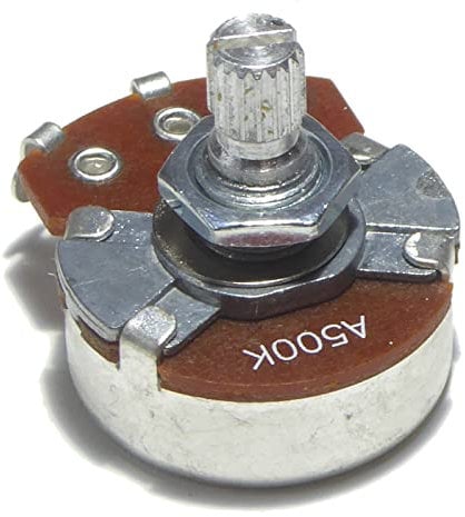 A500K log guitar potentiometer 24mm diameter 15mm shaft tone volume