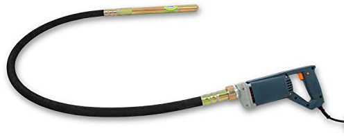 EBERTH Betonrüttler Flaschenrüttler Betonverdichter Elektrisch 800W, Schlauchlänge 2m, Stahlverstärkte Rüttelflasche mit 35mm Durchmesser, Flexible Welle, Tragbar, 230V, Ein, Aus-Schalter