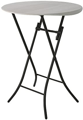 Lifetime 92120 – Hoher, runder Klapptisch | Runder Tisch für Garten, Terrasse, Patio, Balkon | Maße Ø84cm, Höhe 110cm | Runder Eventtisch für draußen, klappbarer Cateringtisch | Möbel fürs Leben