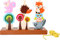 Small Foot 5872 - Jeu à emboiter Animaux de la foret Automne en bois, avec arbres et animaux colorés, à partir de 1 an