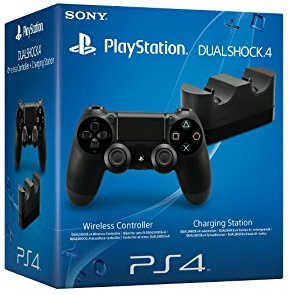 PlayStation 4 - DualShock 4 Wireless Controller, schwarz + Ladestation - [PlayStation 4]