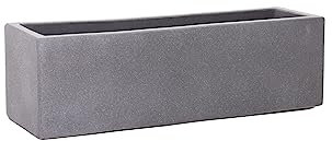 VIVANNO Jardinière Balcon Jardinière Béton Gris FLOBO - 18x60x18 cm